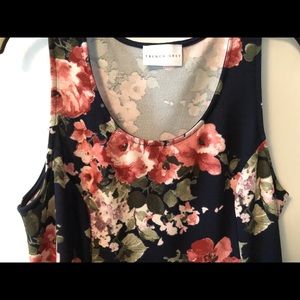 Fit & Flare French Grey Floral Dress